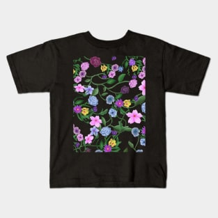 Midnight Floral pattern Kids T-Shirt